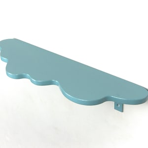 Light Blue Wavy Shelf - Floating Plant Shelf, Bohemian Home Decor, Wall Mounted Shelf, Danish Pastel image 5