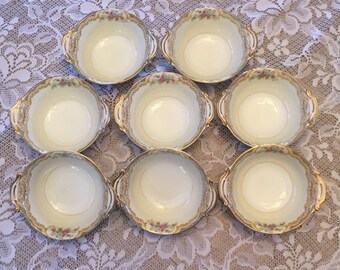 Vintage Noritake Hand Painted Bowl Morimura Gold Handles Japan PanchosPorch