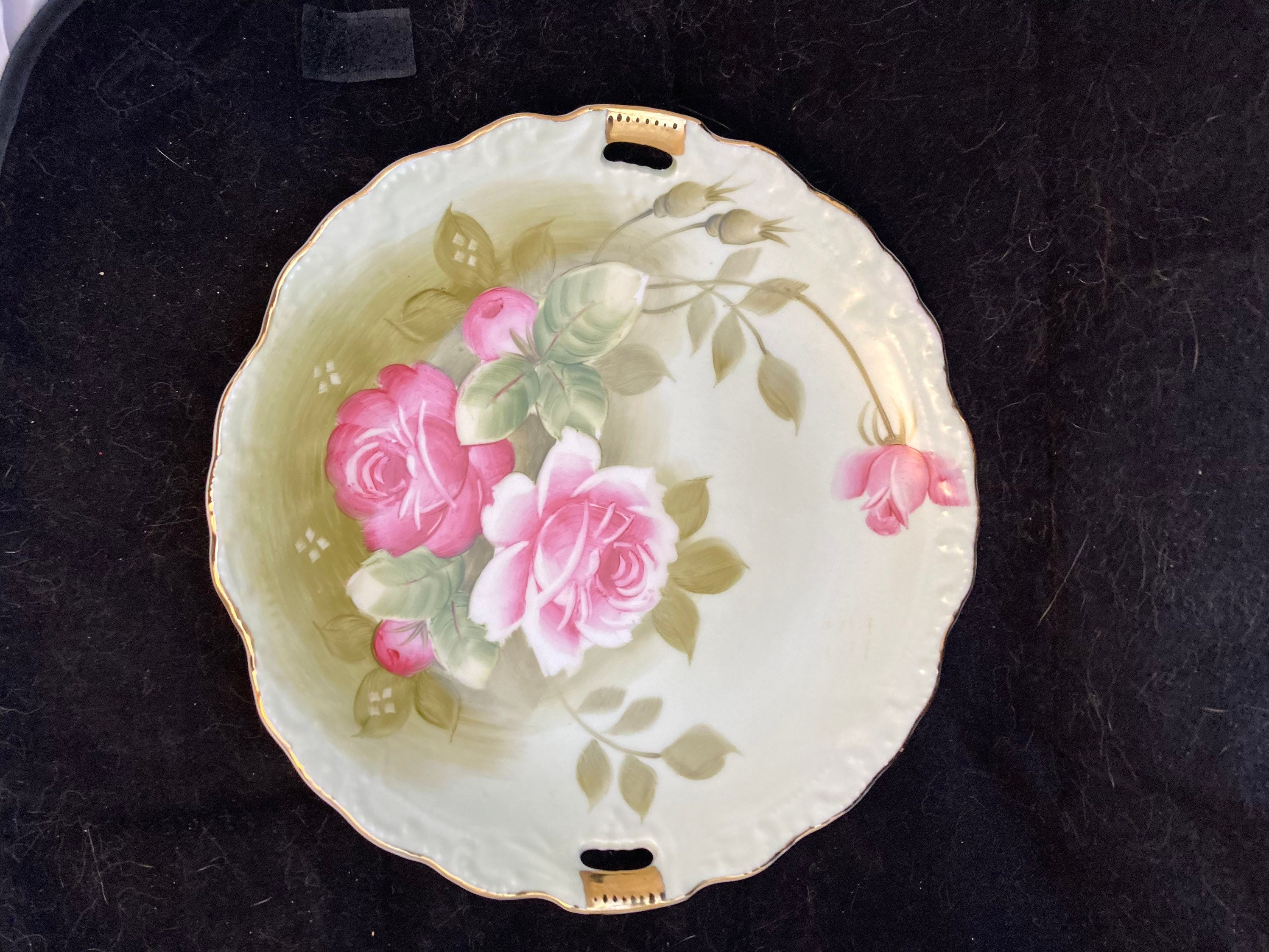 Lefton China Hand Painted Japan 719 Plate Platter Tab Lefton China Hand Painted Japan 719 Plate Platter Tab