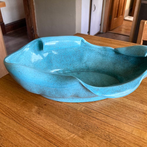 Red Wing shops Pottery M 1468 Abstract Free Form Modern Sculptural Console Planter Bowl Charles Murphy Artist Free Priority Mail Shipping