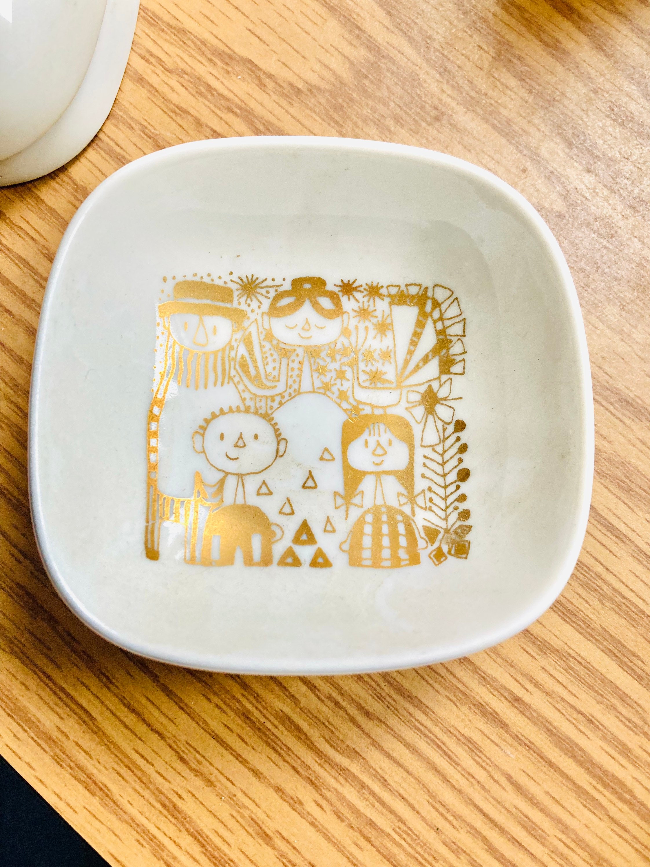 3 Porsgrund Norway 69 Salt Cellars Vintage Square Porcelain