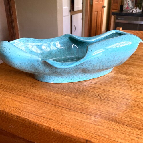 Red Wing shops Pottery M 1468 Abstract Free Form Modern Sculptural Console Planter Bowl Charles Murphy Artist Free Priority Mail Shipping