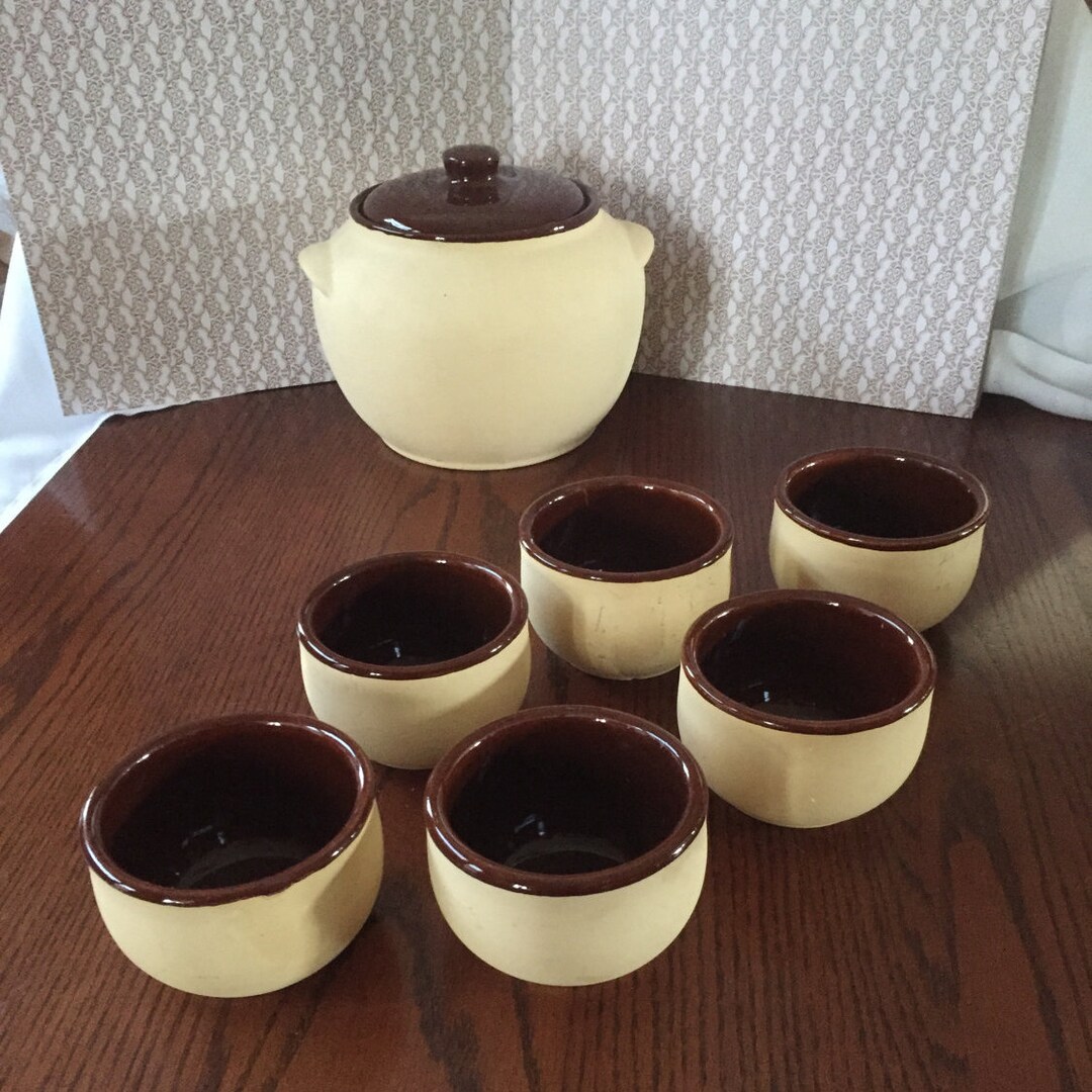Watt 76 USA Beanpot and Bowls Ovenware Vintage Bisque Glazed Etsy