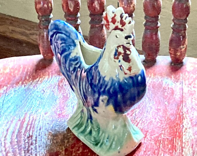 Mccoy Pottery Rooster Planter Figurine Vintage Farmhouse Country