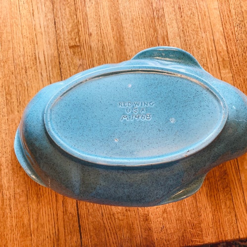 Red Wing shops Pottery M 1468 Abstract Free Form Modern Sculptural Console Planter Bowl Charles Murphy Artist Free Priority Mail Shipping