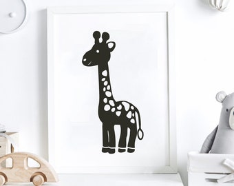 Baby Giraffe Decal | Vinyl Sticker - Newborn Nursery, Car, Window, Laptop Vinyl Decals