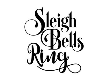 Sleigh Bells Ring Decal - Christmas Shadow Box Decal - Winter Decorations