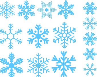 100 Snowflake Vinyl Decals for Winter decorations, Holiday decor — Christmas Stickers