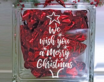 We Wish You a Merry Christmas - Holiday Vinyl Sticker -Christmas Decal | Holiday Crafts