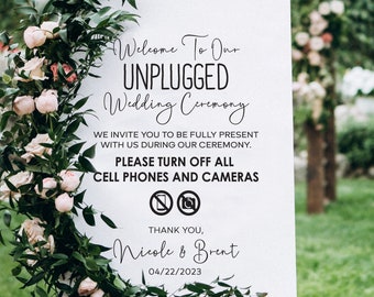 Unplugged Wedding Custom Vinyl • Decal • Do It Yourself Wedding