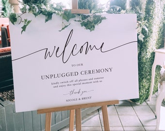 Welcome to Unplugged Wedding Custom Vinyl • Decal • Do It Yourself Wedding