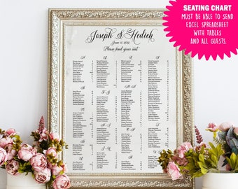 seating chart design Wedding Seating Chart • Vinyl Decal