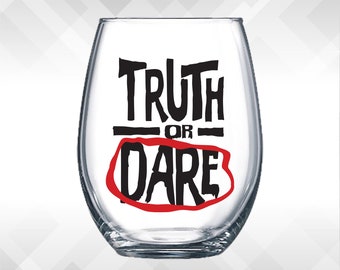 Trust or Dare DECALS - Perfect for Halloween Gifts - diy Cup Stickers - Glass NOT included.