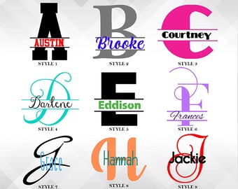 Monogram Decal | Name Initial Decals for Tumblers, Wine Glasses, Water Bottles and more | Personalized Vinyl Sticker