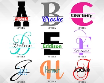 Monogram Decal | Name Initial Decals for Tumblers, Wine Glasses, Water Bottles and more | Personalized Vinyl Sticker