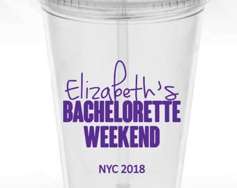 Bachelorette Party Weekend Wine Glass or Plastic Tumbler DECALS - diy Bachelorette Cup Stickers- GLITTER available!