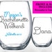 Bachelorette Weekend Party Wine Glass or Plastic Tumbler DECALS - Choose colors and wording - Front & Back Included. Decals Only.