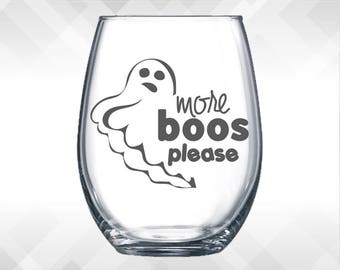 More Boos Please Decal - DIY Decals for Wine Glasses, Plastic Cups and Tumblers