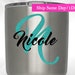 Glitter Initial Name Decal - Personalize Name Customize for Yeti Decal Only