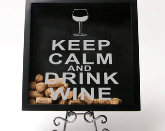 Keep Calm and Drink Wine Tin Metal Sign Funny Kitchen Decor Winery 