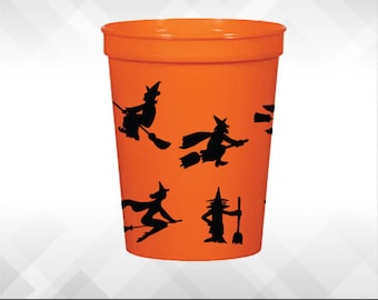 Set of Small Halloween Witches -Decals for Halloween - Halloween Decorations - For Windows, Door, Pumpkins, Halloween Stickers
