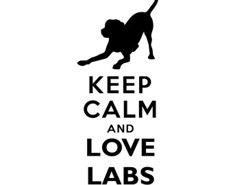 Keep Calm and Love Labs - Car Window Decals - Laptop Decals, Trucks  & more