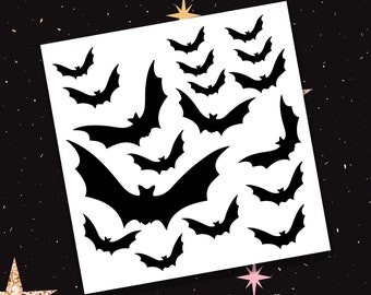 18 Vinyl Decal Bats for Halloween - Halloween Decorations - For Windows, Door, Pumpkins, Halloween Stickers