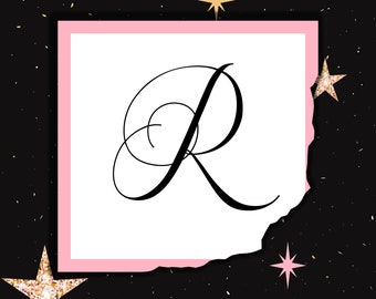 Custom Initial, Monogram Lettering- Car Window Stickers. Laptop Decals, Tumblers & more