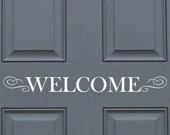 Welcome Sign - Vinyl Wall Quote Decal - Wall Decal, Office, Home Decor