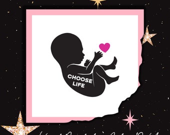 Choose Life Decal, Vinyl Stickerts  - Anti-Abortion, Pro-life, Baby Footprints - Newborn Decals - Boy or Girl