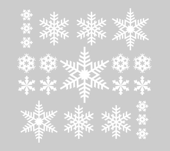 21 Vinyl Snowflake Decals for the Holidays Christmas Winter Snowflakes  Decorations 