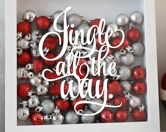 Jingle All The Way- Holiday Vinyl Sticker -Christmas Decal | Holiday Crafts