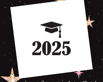 2024 Grad Cap Decals - Set of 10  - Perfect for Champagne glasses for Graduation Celebration & Decorations