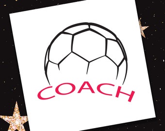 Soccer Name Decal - Vinyl Sticker - Monogram Yeti RTIC Tumbler Decal
