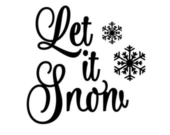 Let it Snow Decal - Christmas Shadow Box Decal - Winter Decorations