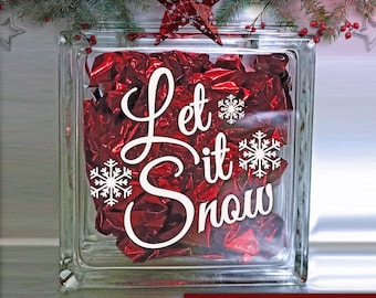 Let it Snow Decal - Christmas Shadow Box Decal - Winter Decorations