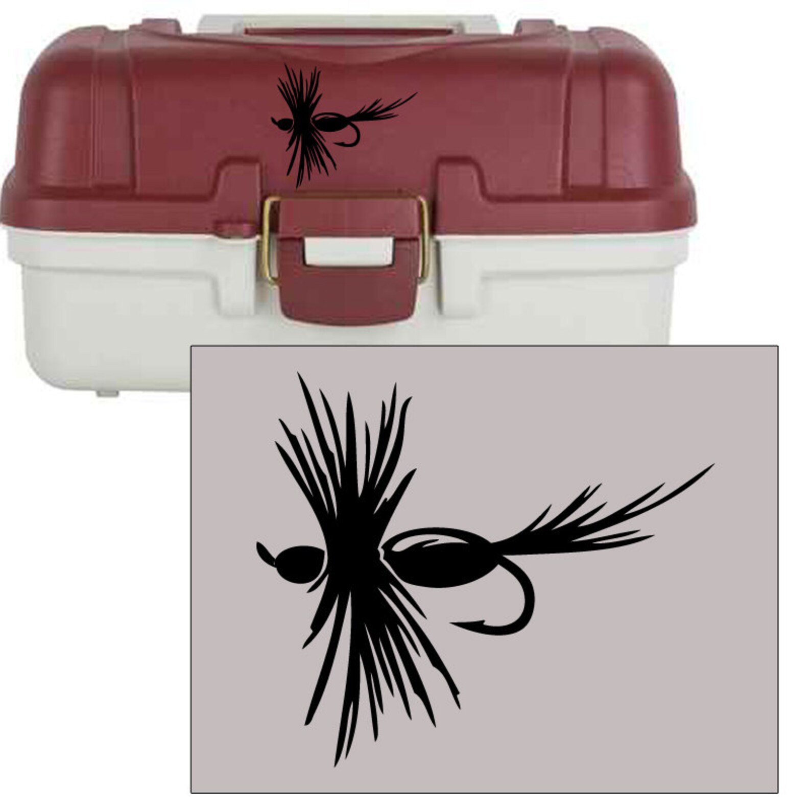 Fly Fishing Decal Sticker Tackle Box Boat Truck Vinyl Etsy