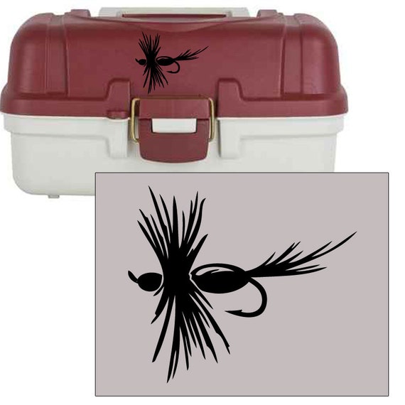 Fly Fishing Decal Sticker Tackle Box, Boat, Truck Vinyl Decals Style 1 -   Canada