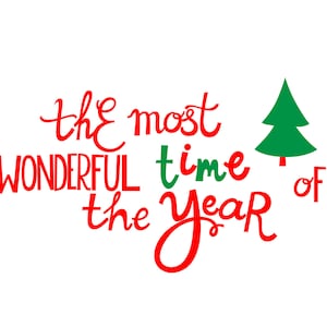 Most Wonderful Time of the Year Decal Holiday Vinyl Sticker - Etsy