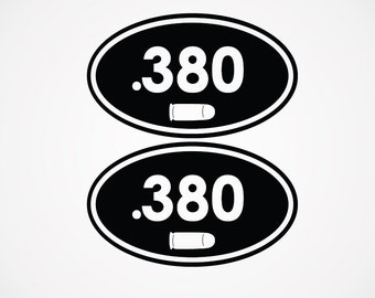 380 Ammo Can Decal .380 | Set of 2