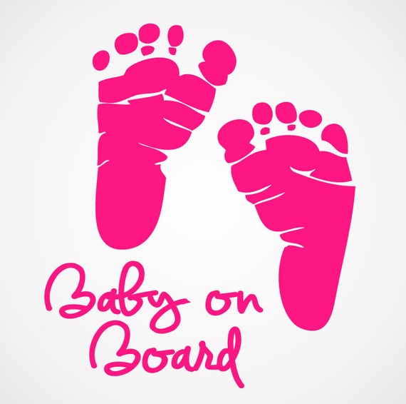 BABY ON BOARD STICKER DECAL SIGN CAR WINDOW SAFETY  REUSABLE BOY Footprints 