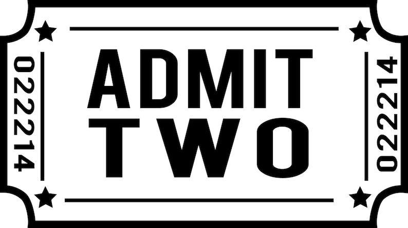 Customize Admit Two Ticket Decal Perfect For Making Ticket Etsy