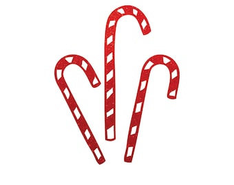 Candy Canes Decal - Holiday Vinyl Sticker - Christmas Decal to Make Christmas Wine glasses, shadow boxes and more