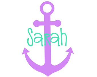 Anchor Monogram - Anchor Name Decal - Anchor Yeti Decal - Anchor Decal - Anchor Monogram Decal - 2 colors