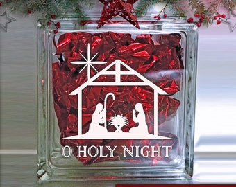 O Holy Night - Holiday Vinyl Sticker - Christmas Decal