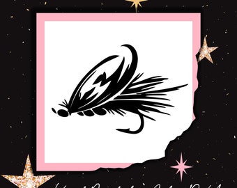 Fly Fishing Decal Sticker -  Tackle Box, Boat, Truck Vinyl Decals | Style 4