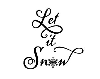 Let it Snow Decal - Christmas Shadow Box Decal - Winter Decorations
