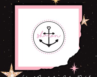 Anchor Monogram Custom Decal - Vinyl Sticker - Initials Monograms for Tumbler Decal