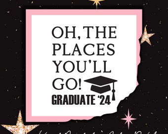 Oh the Places You'll Go Vinyl Sticker Decal ~ Perfect for making Ticket or Photo memory shadow boxes