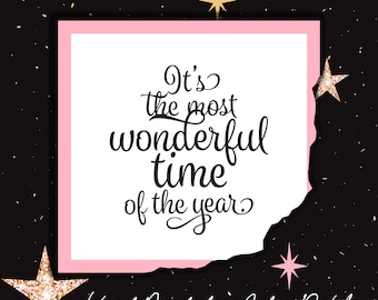 Most Wonderful Time of the Year Decal - Holiday Vinyl Sticker - Christmas Decal for Windows, Shadow Boxes, Walls, Decor & More